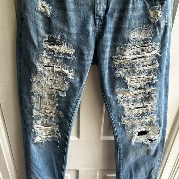 Blank NYC The Galaxy Distressed Straight Leg Jeans