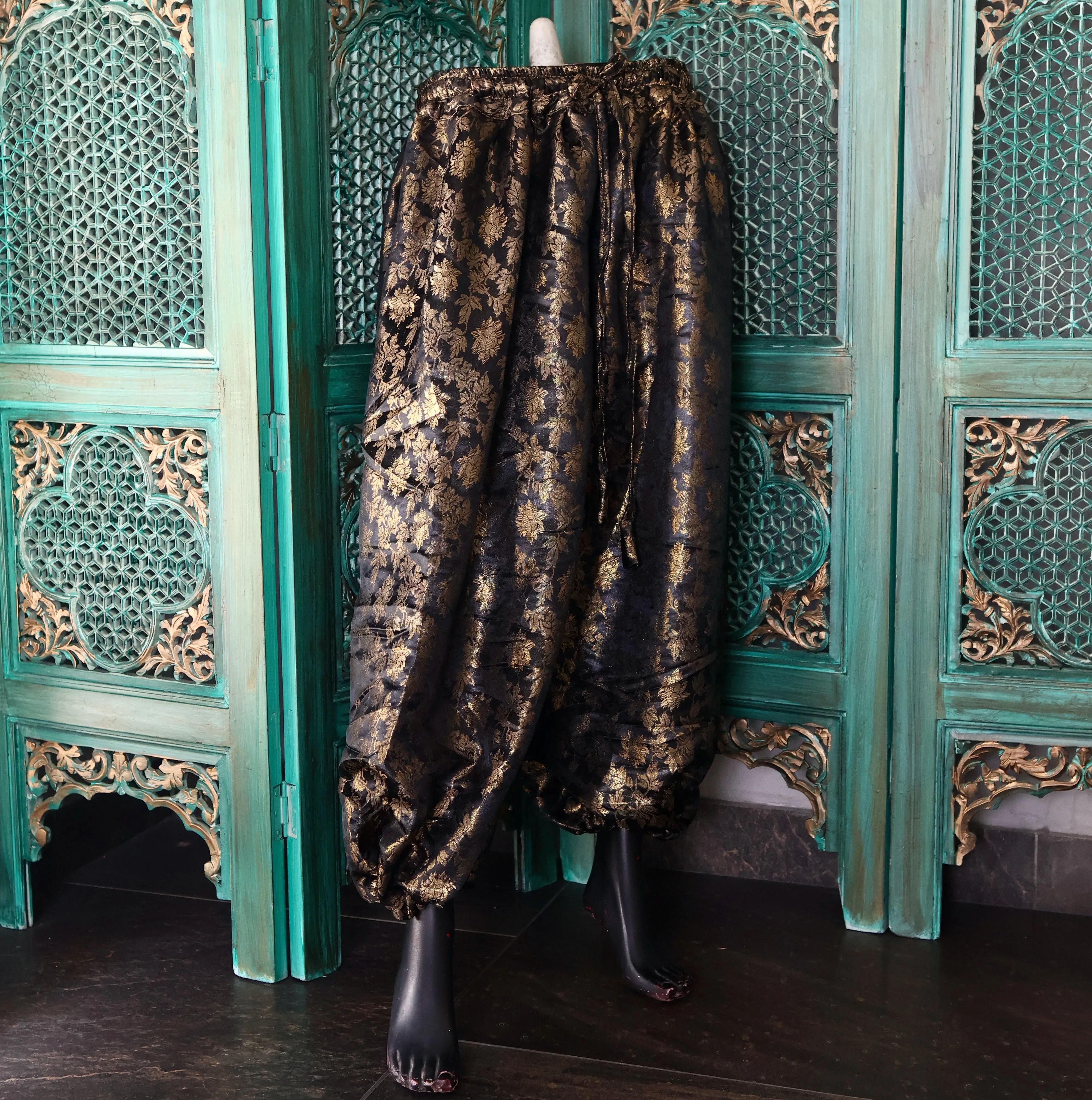 bloomer banarsi black/gold