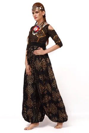 Bloomer Faux Assuit black/gold