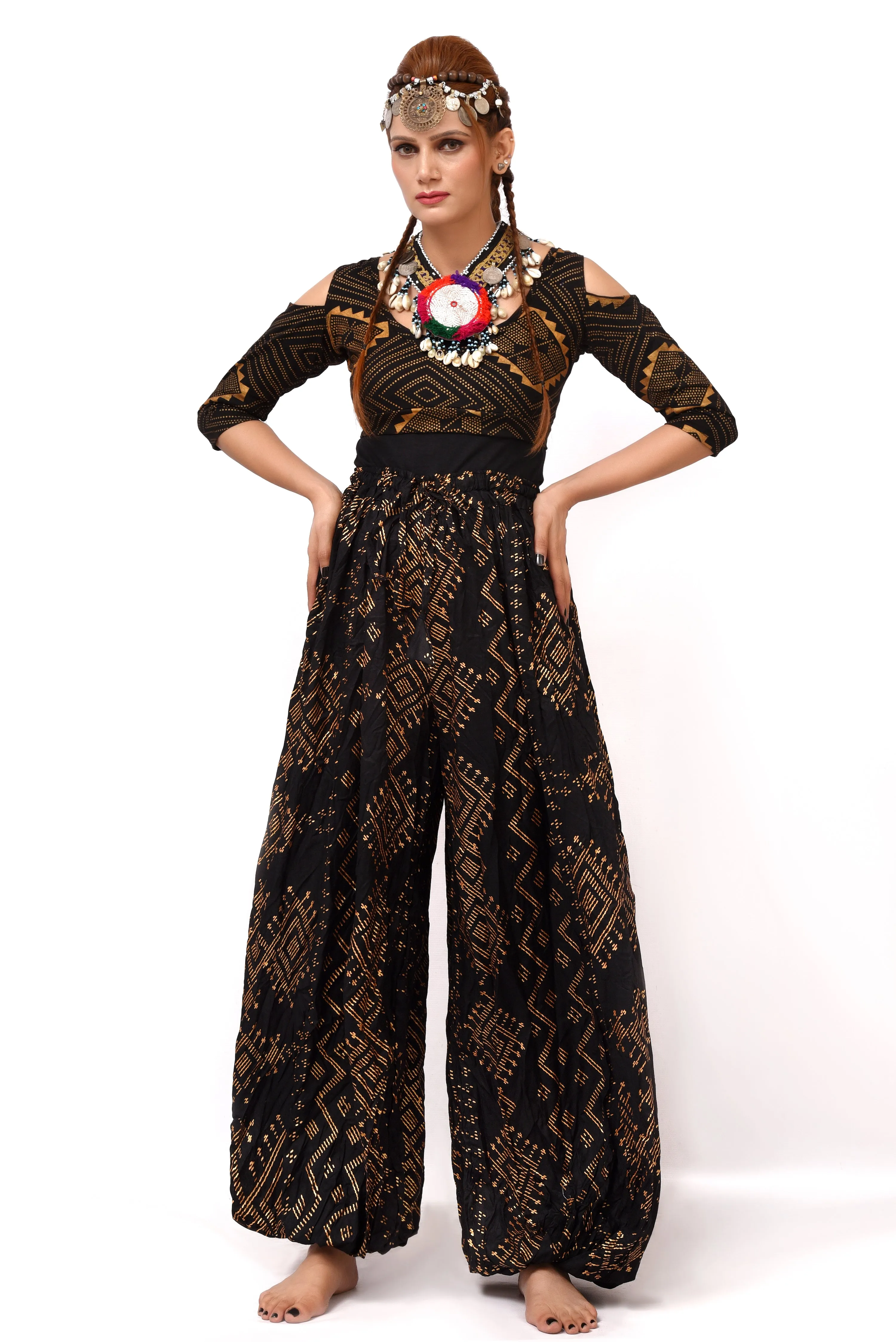 Bloomer Faux Assuit black/gold