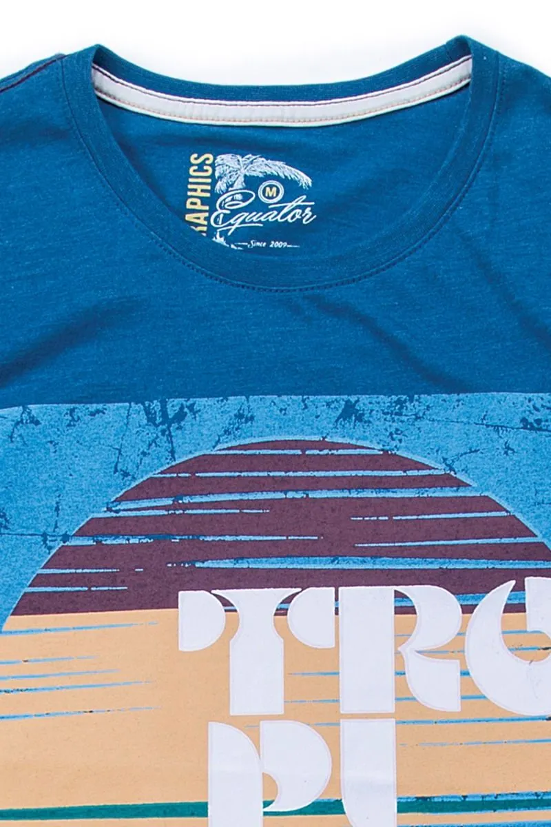 BLUE SUMMER TROPICALIA T-SHIRT