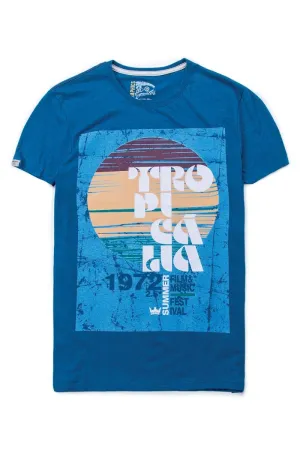 BLUE SUMMER TROPICALIA T-SHIRT