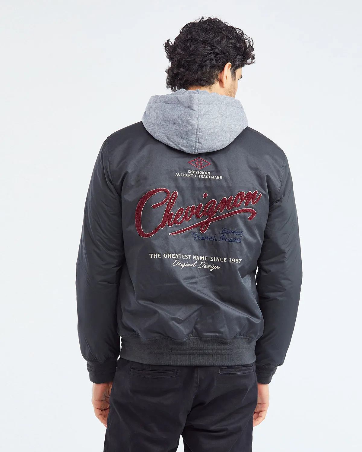 BOMBER 57 JACKET IN BLACK