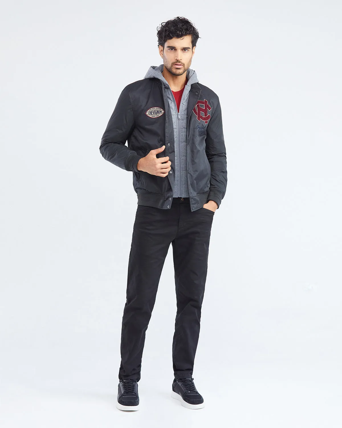 BOMBER 57 JACKET IN BLACK