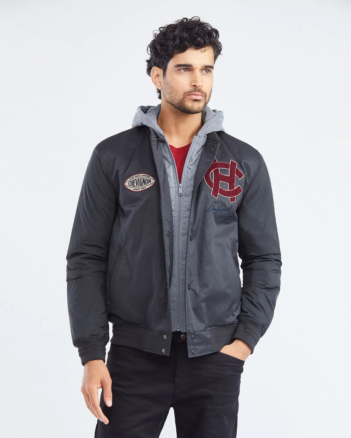 BOMBER 57 JACKET IN BLACK
