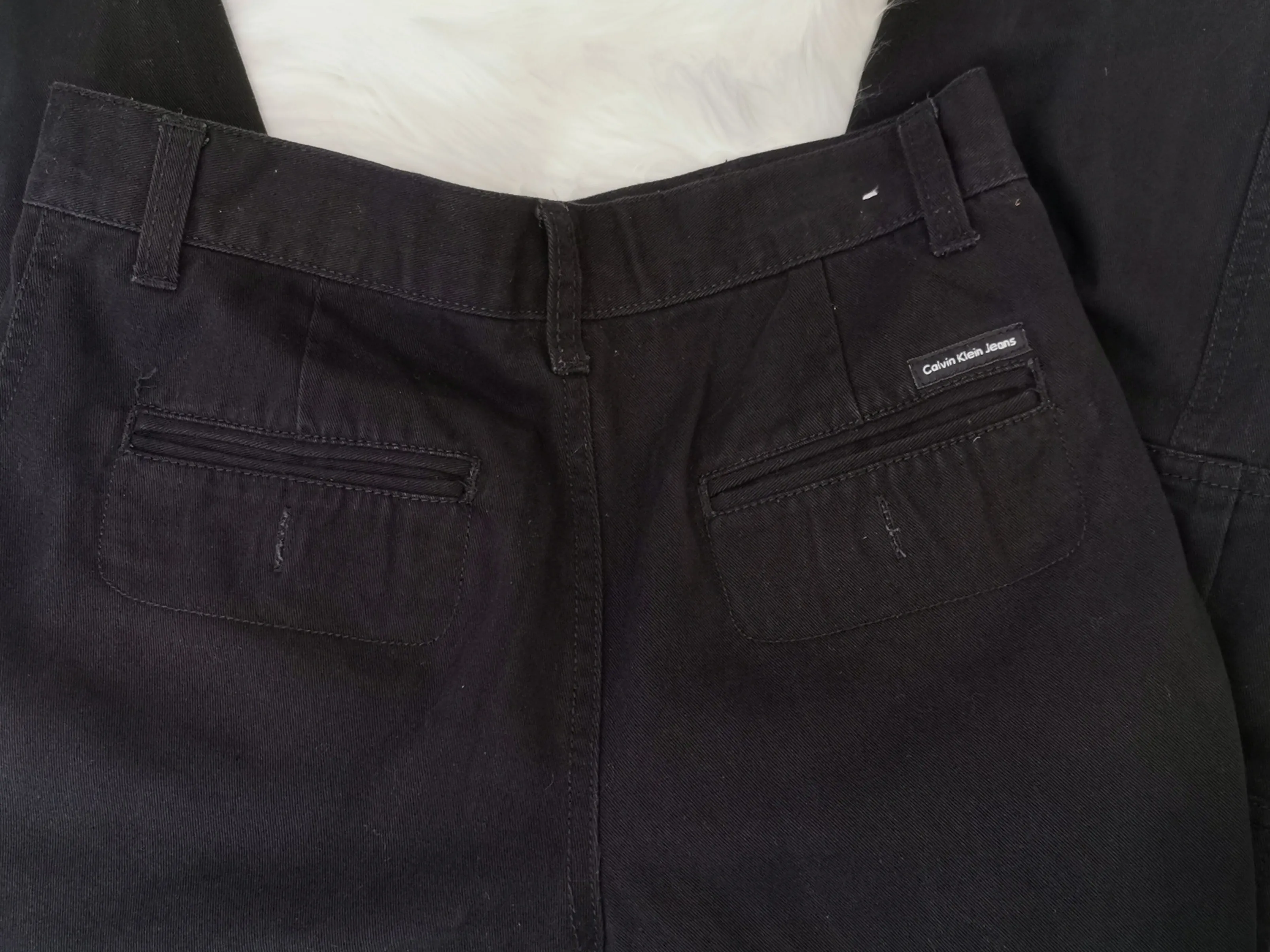 BOY SIZE 12 YEARS - CALVIN KLEIN, Black Cargo Pants EUC B49