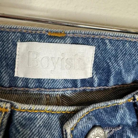 BOYISH The Billy High Rise Skinny Jeans in Great Dictator Blue 23 NWT