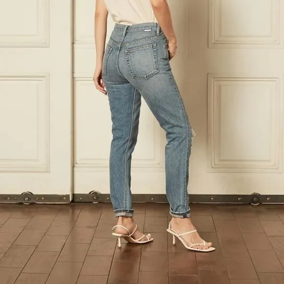 BOYISH The Billy High Rise Skinny Jeans in Great Dictator Blue 23 NWT