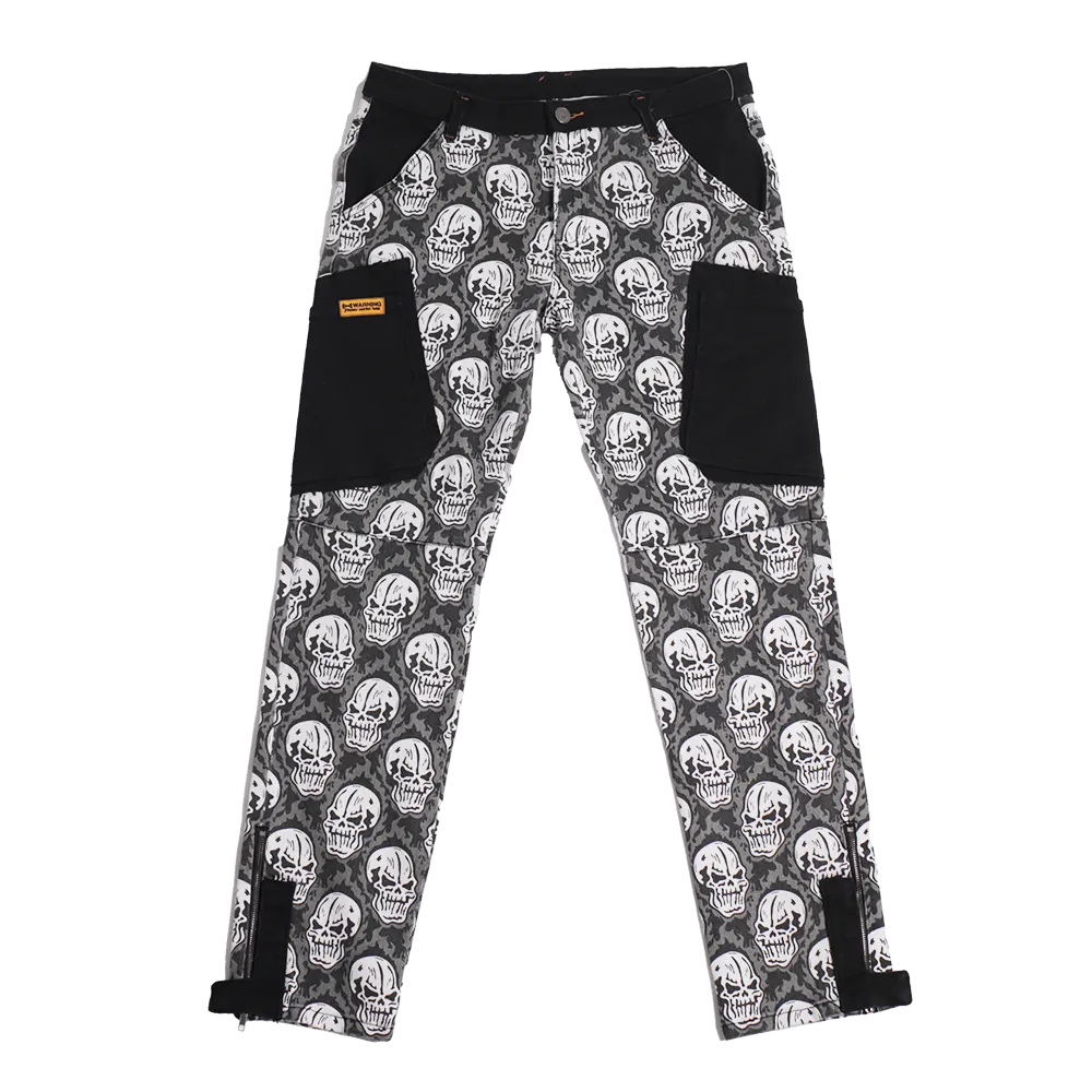 BRAND X SKULL GUN METAL CARGO PANTS