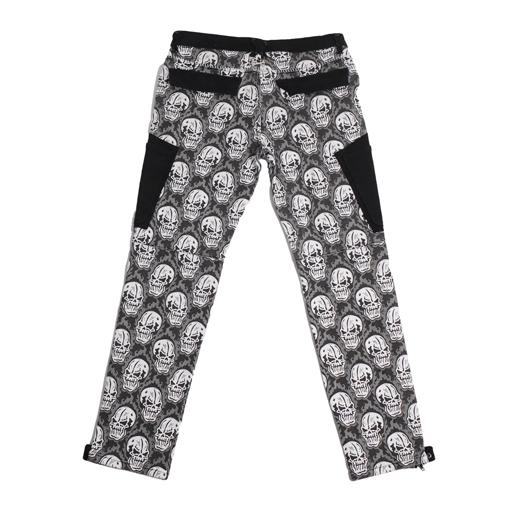 BRAND X SKULL GUN METAL CARGO PANTS