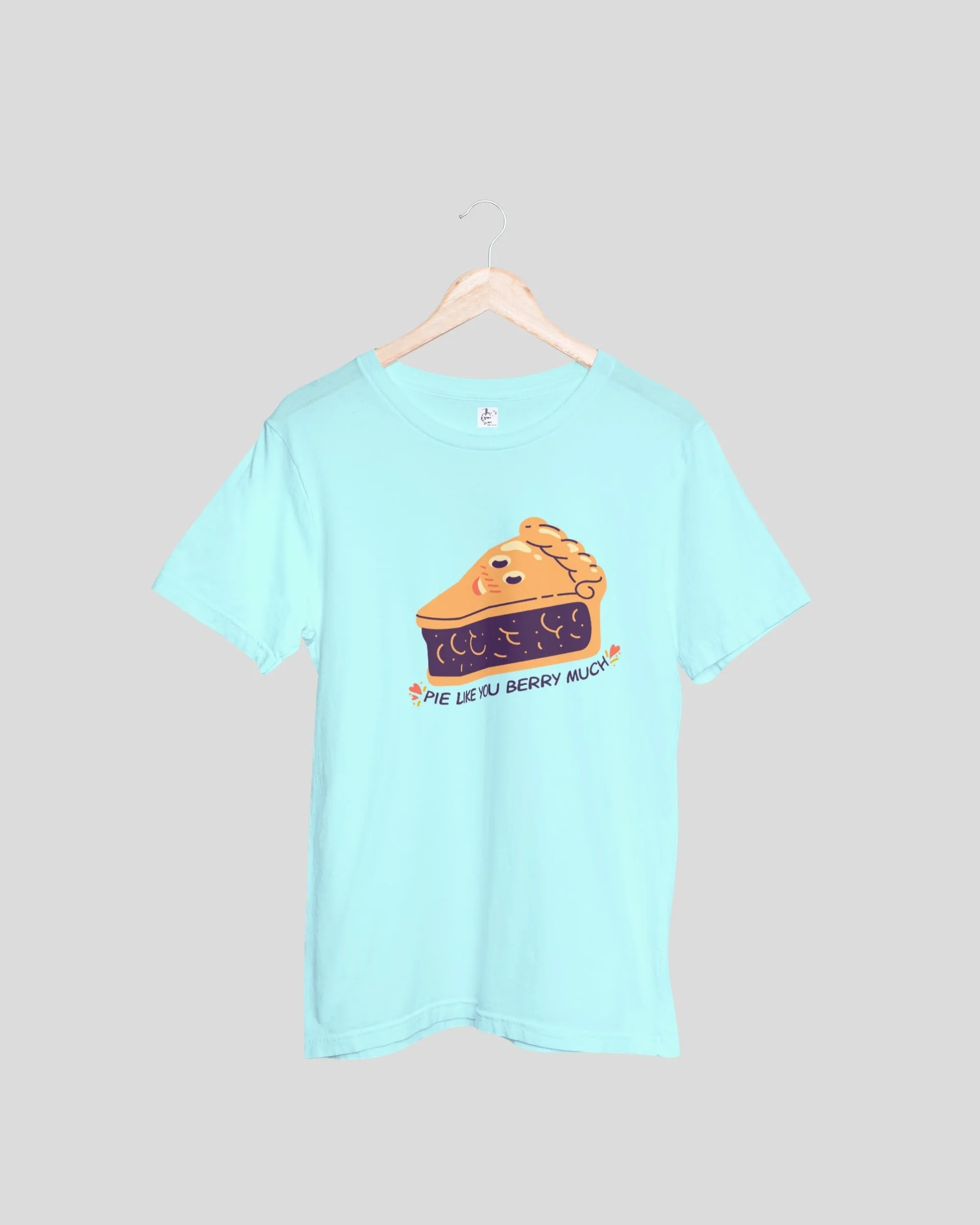 Bread and Pie Couple T-shirts - Mint and Baby Pink Oversized Fit Unisex T-Shirt