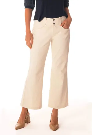 Brenda Beddome Crop Wide Leg Jean Natural