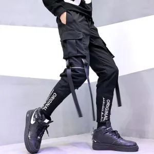 Buckle Tape Belts Cargo Pants