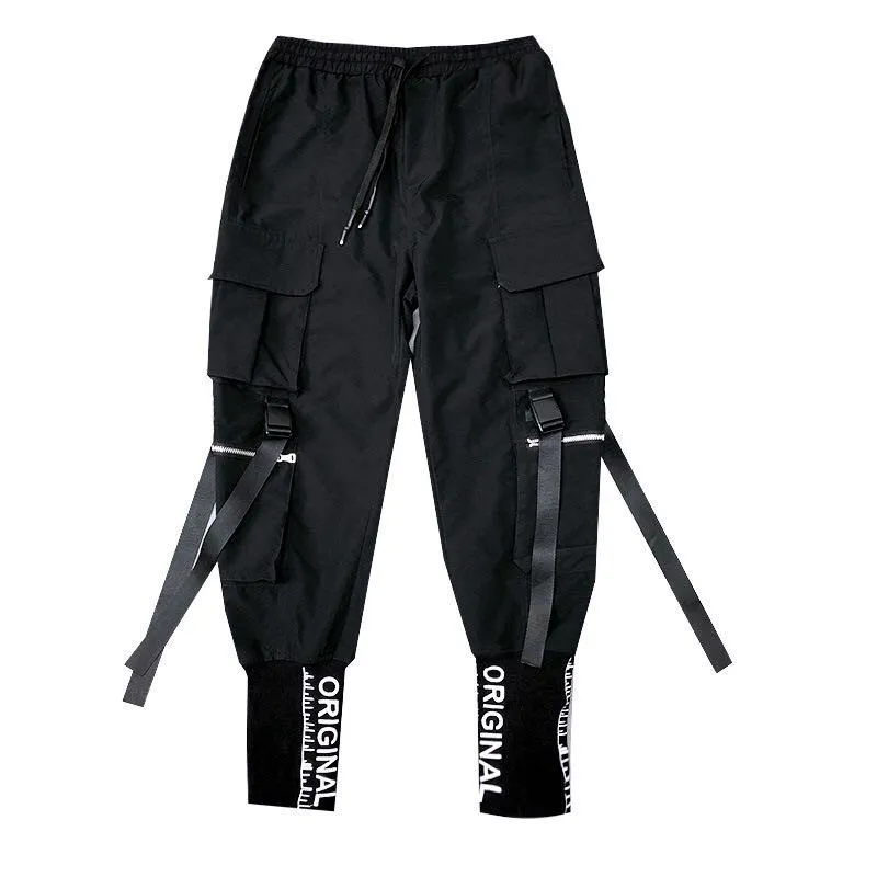 Buckle Tape Belts Cargo Pants