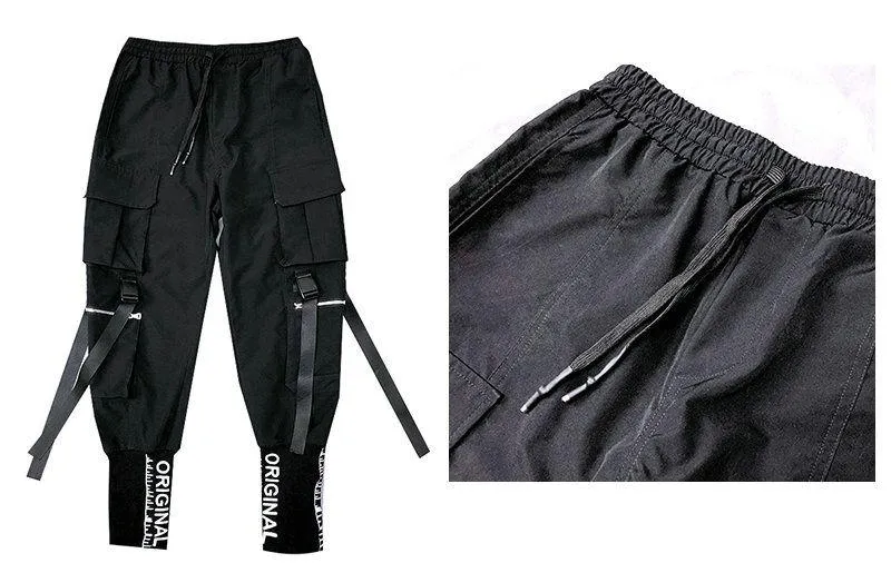 Buckle Tape Belts Cargo Pants