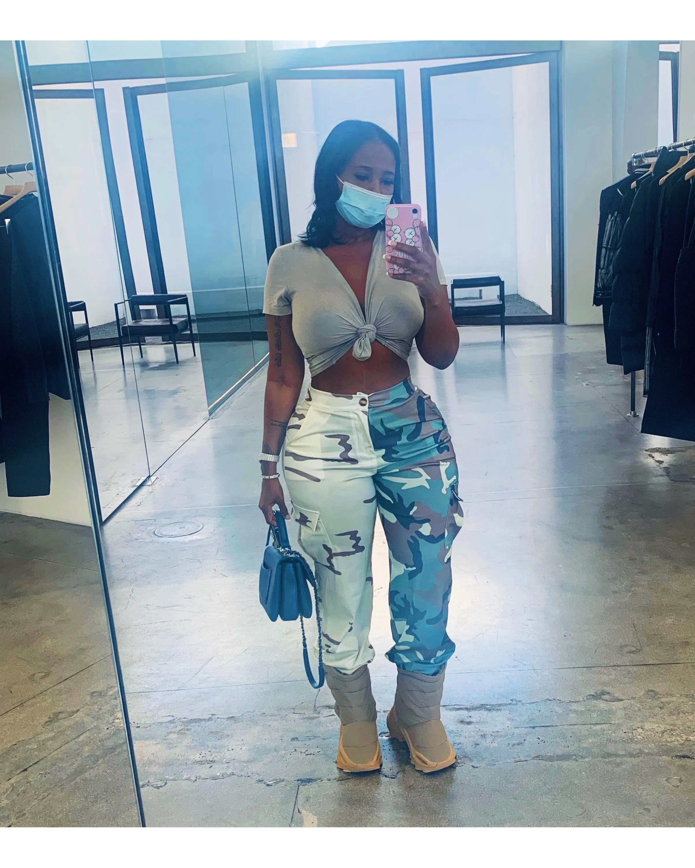 Camo Patchwork Cargo Pants