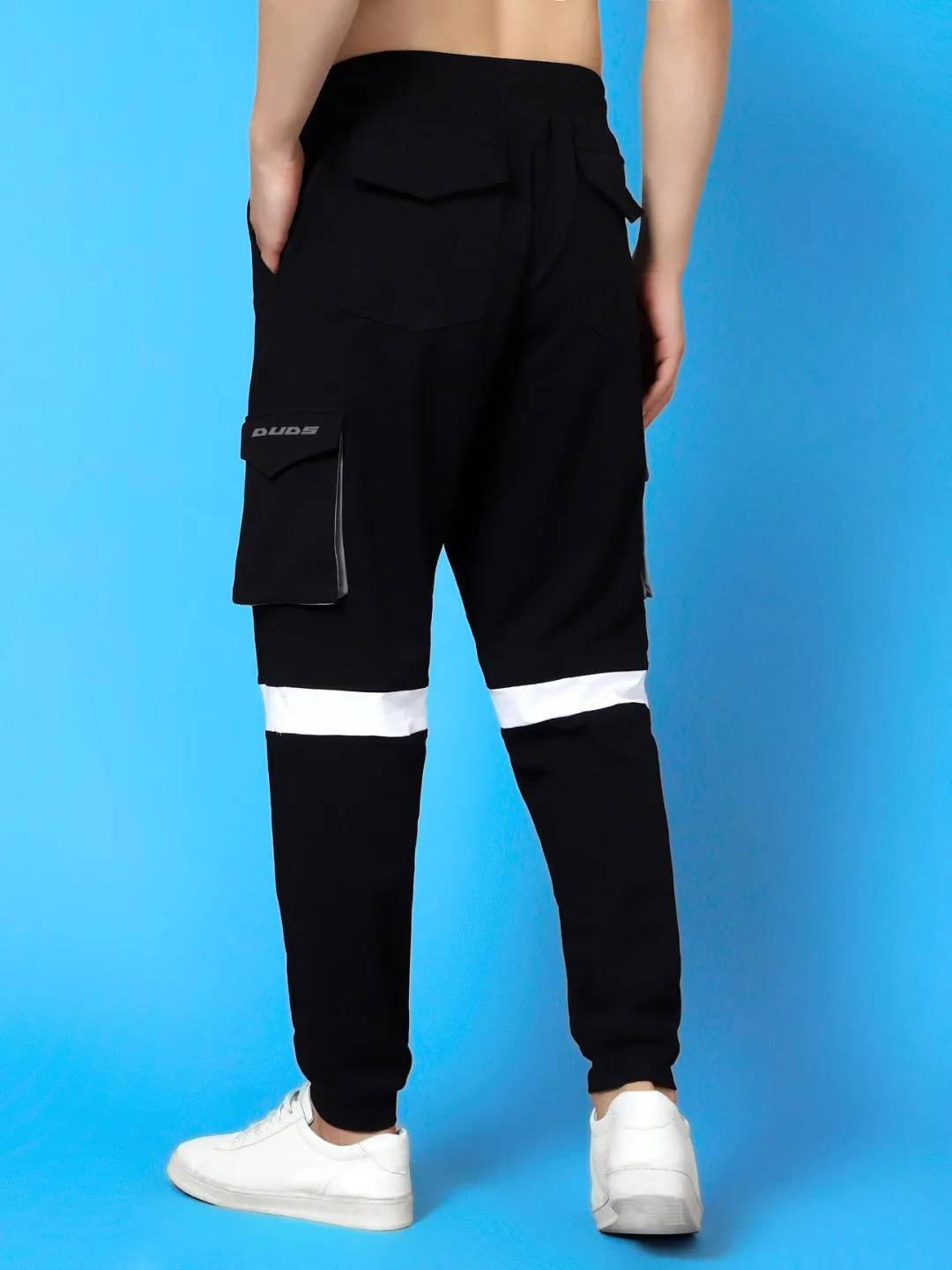 Cargo Pants (Black With Grey Patch Pocket)