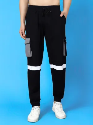 Cargo Pants (Black With Grey Patch Pocket)