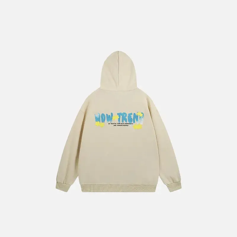 Cartoon Girl Star Graphic Hoodie for Y2K Streetwear Style