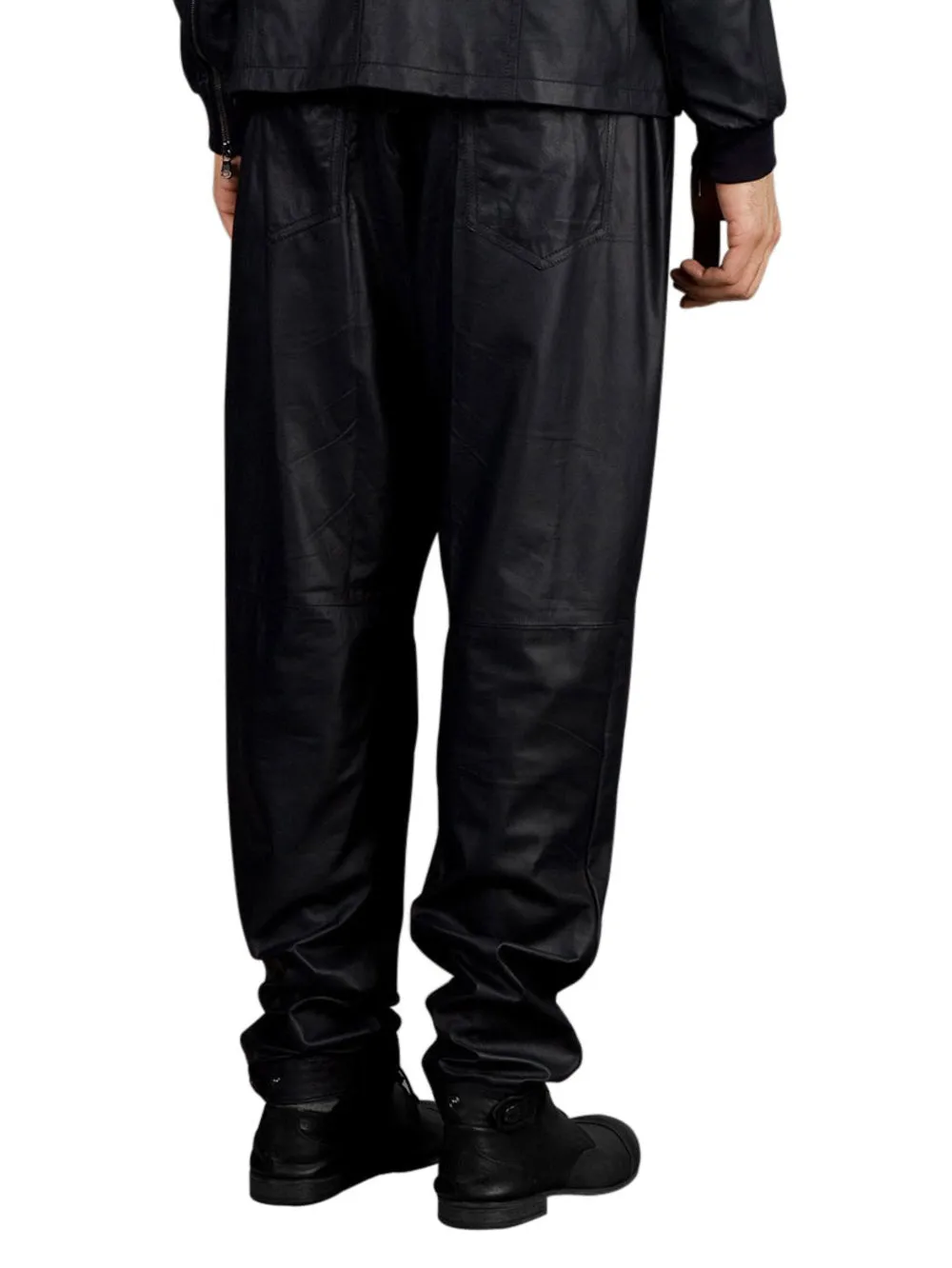 Casual Baggy Funky Genuine Leather Pants for Men