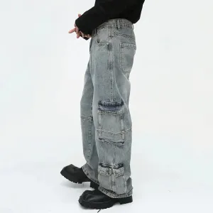 Casual Denim Cargo Pants