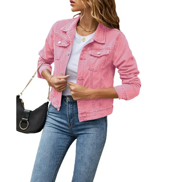 Casual denim-look jacket for women - Lightweight and breathable material