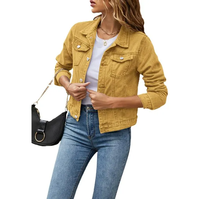 Casual denim-look jacket for women - Lightweight and breathable material