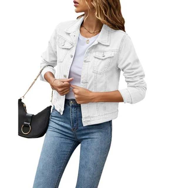 Casual denim-look jacket for women - Lightweight and breathable material