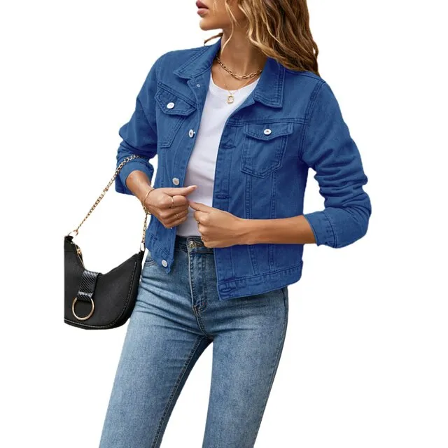 Casual denim-look jacket for women - Lightweight and breathable material
