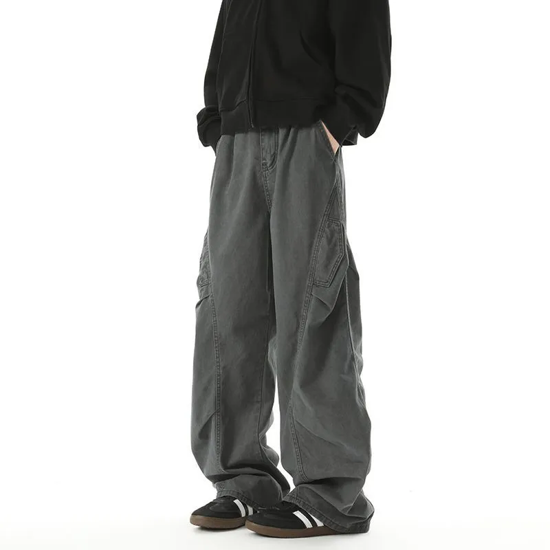 Casual Wide Leg Cargo Pant for Men
