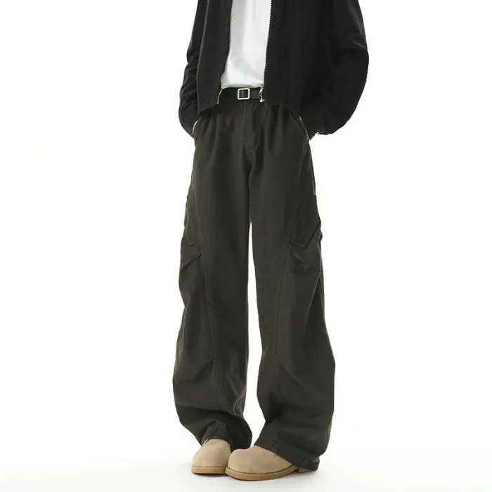Casual Wide Leg Cargo Pant for Men