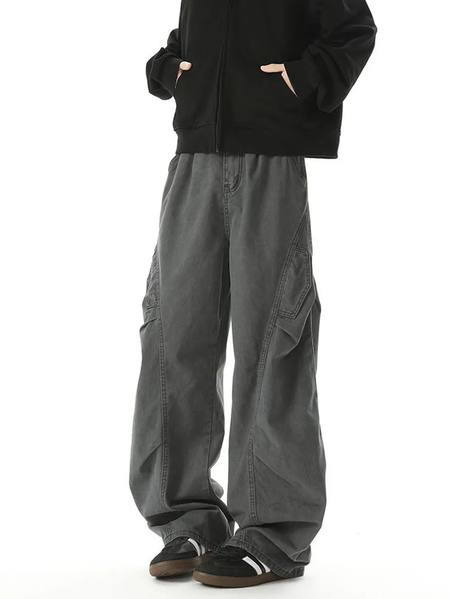 Casual Wide Leg Cargo Pant for Men