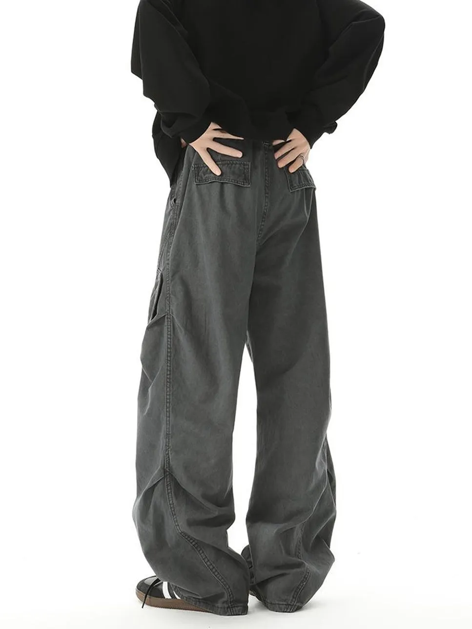 Casual Wide Leg Cargo Pant for Men