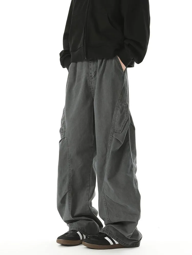 Casual Wide Leg Cargo Pant for Men