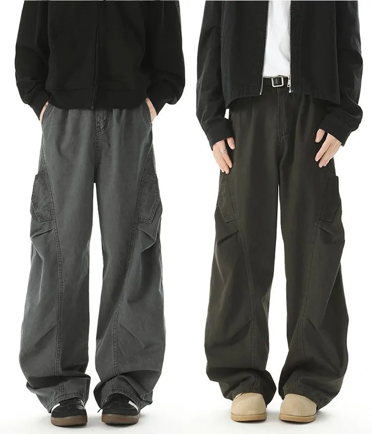 Casual Wide Leg Cargo Pant for Men