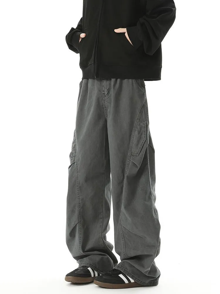 Casual Wide Leg Cargo Pant for Men