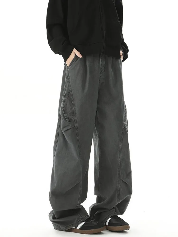 Casual Wide Leg Cargo Pant for Men