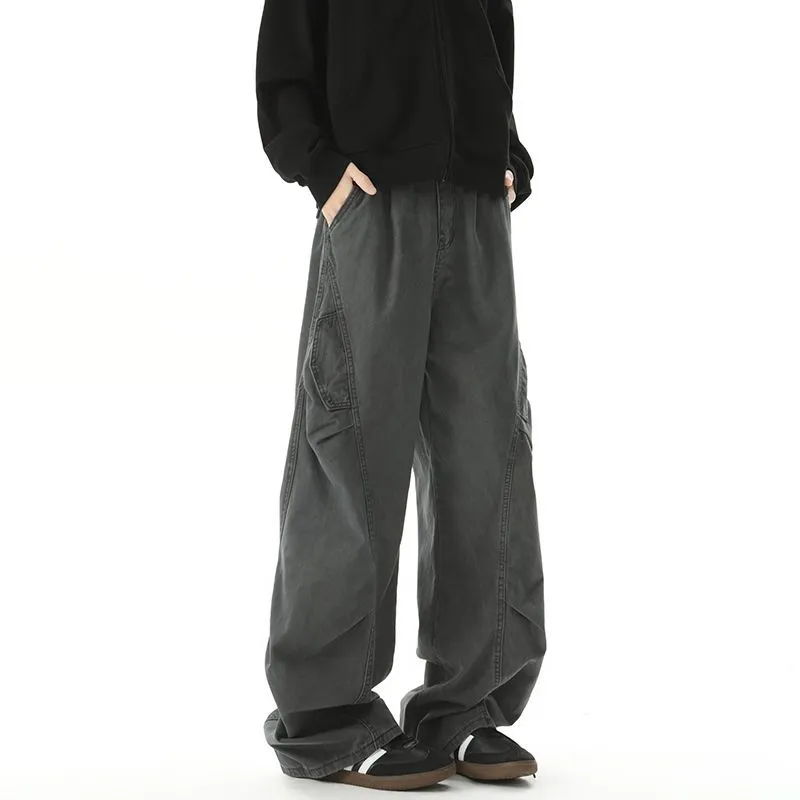 Casual Wide Leg Cargo Pant for Men