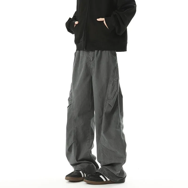 Casual Wide Leg Cargo Pant for Men