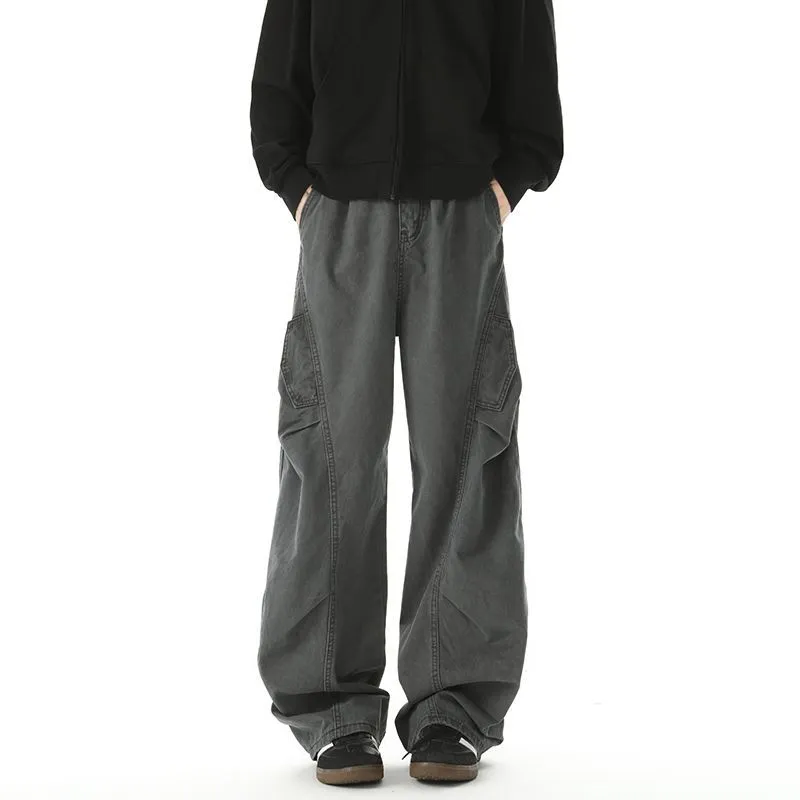 Casual Wide Leg Cargo Pant for Men