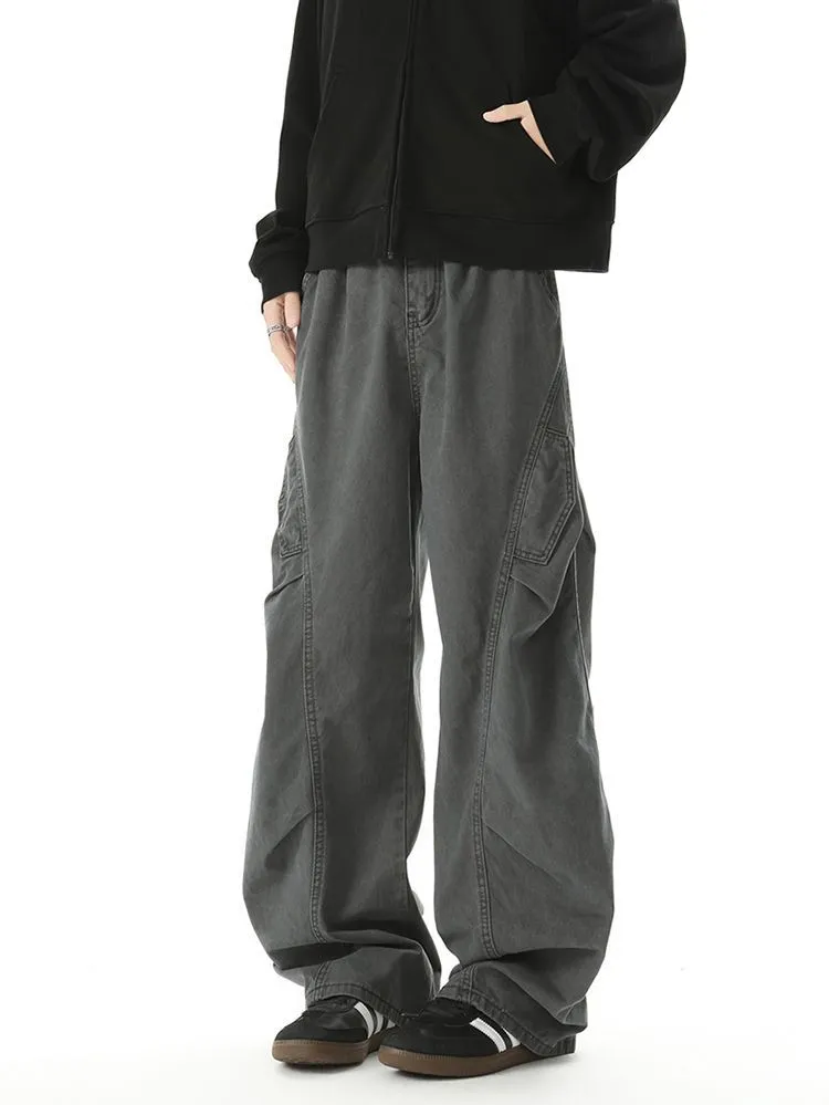 Casual Wide Leg Cargo Pant for Men