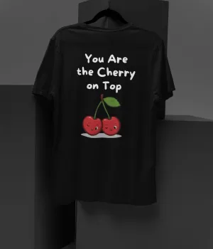Cherry On Top - Terry Oversized T-Shirt - Dark