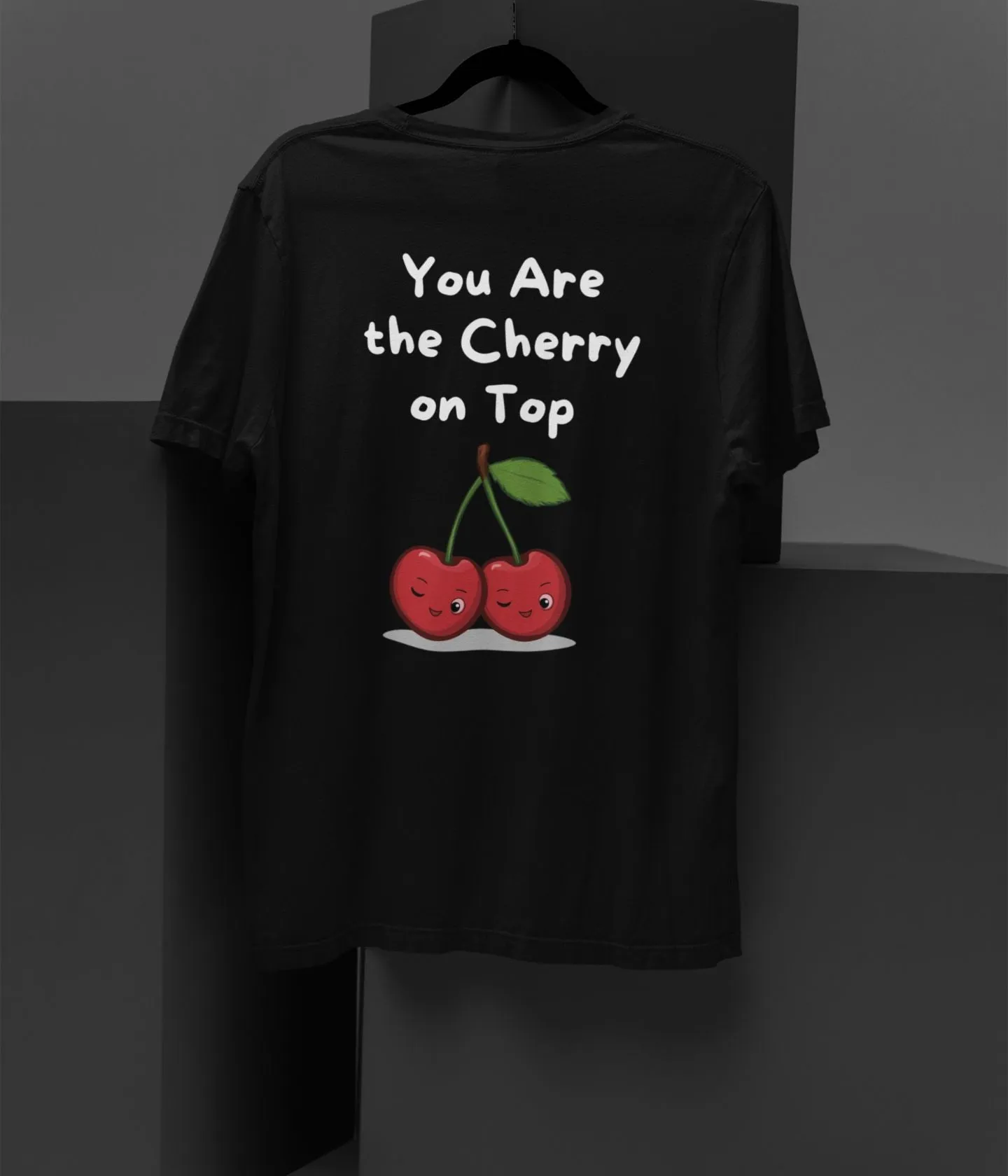 Cherry On Top - Terry Oversized T-Shirt - Dark