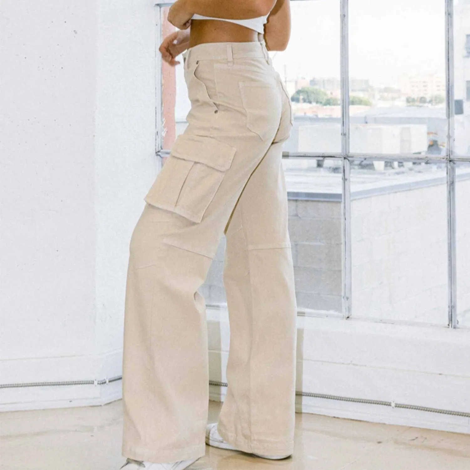 Cierra Sand Cargo Pants