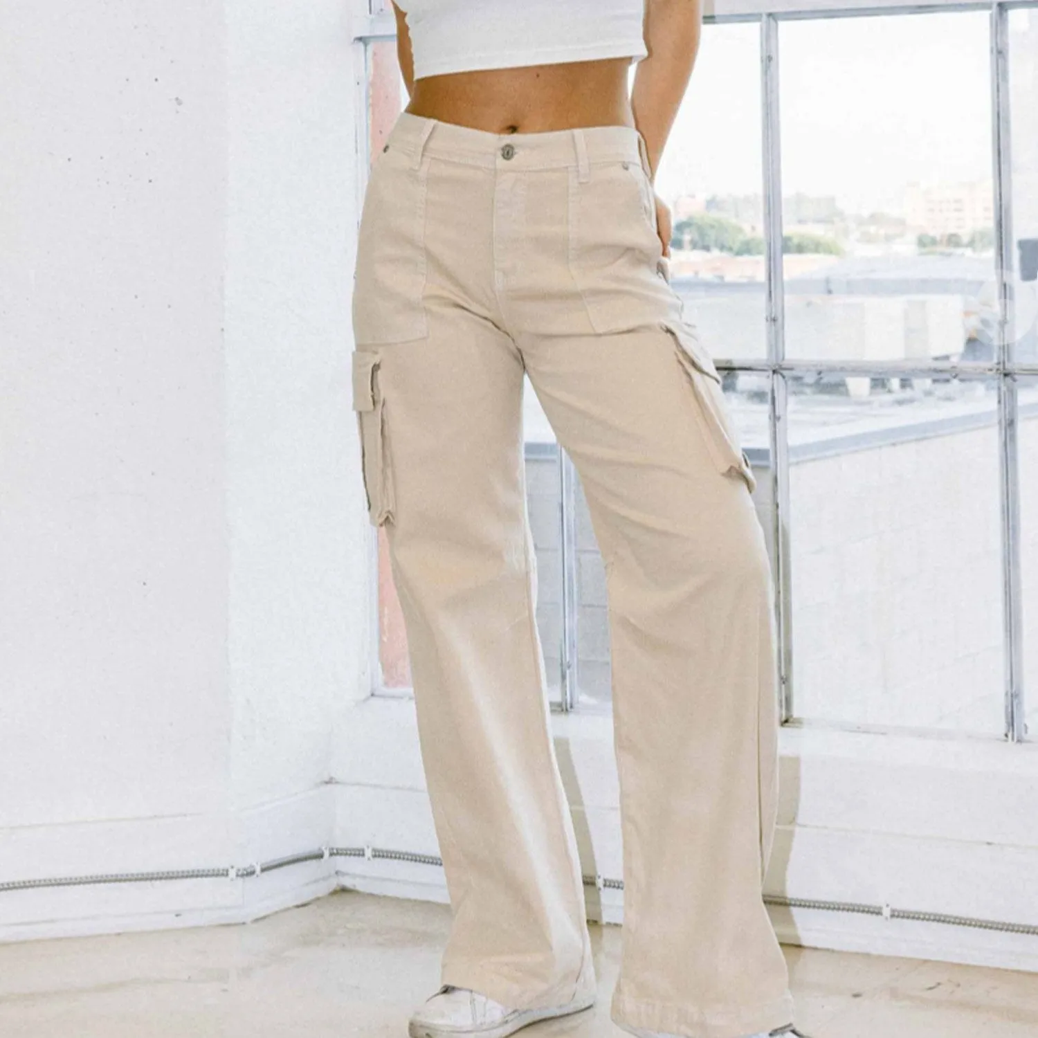 Cierra Sand Cargo Pants