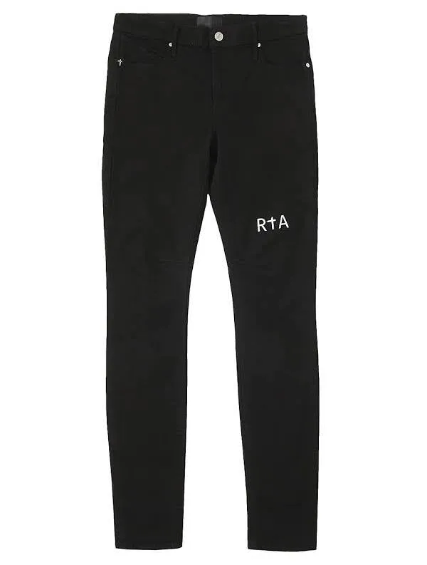 CLASSIC PINTUCK SKINNY JEANS | CHARCOAL BLACK
