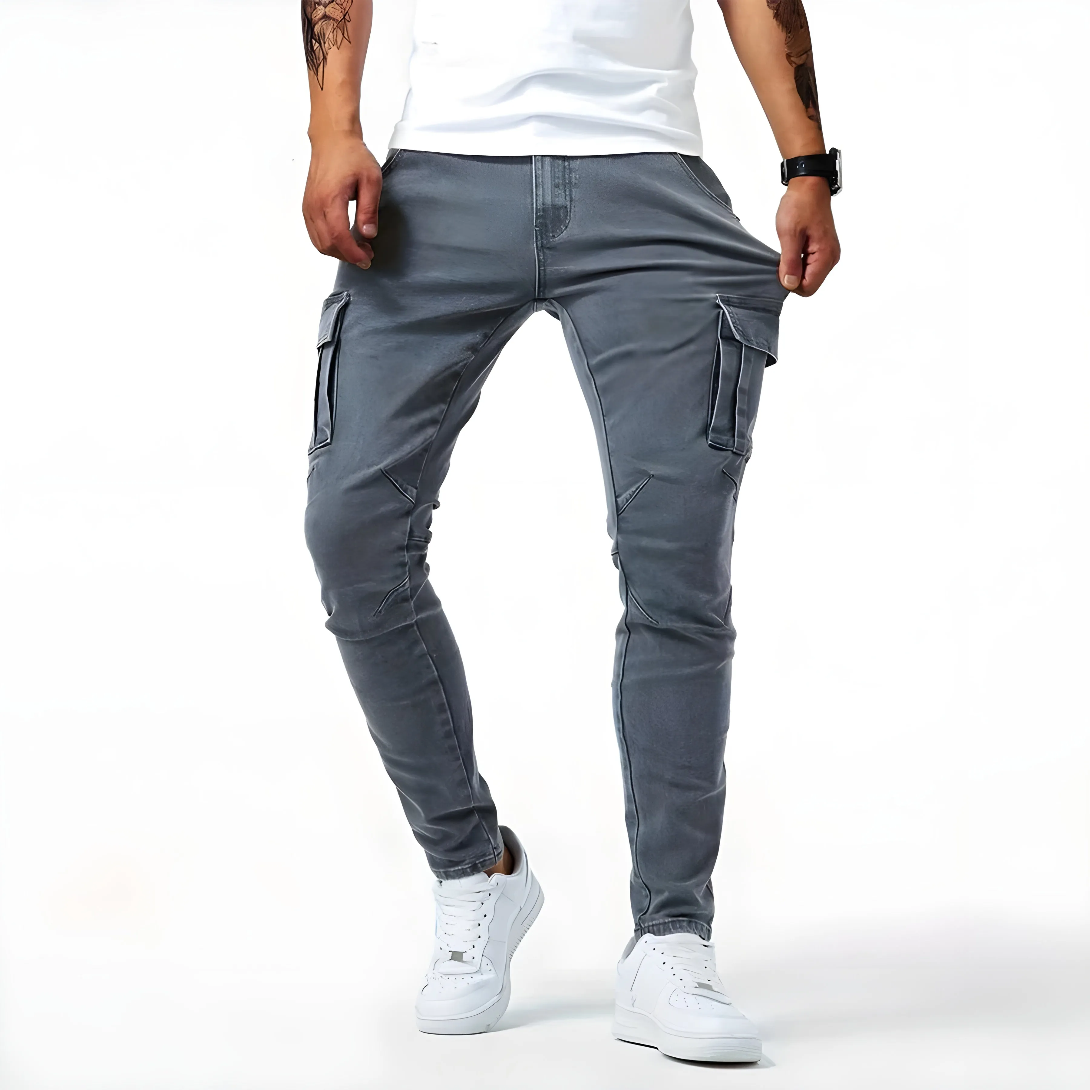 Connor™ | Denim Cargo Pants