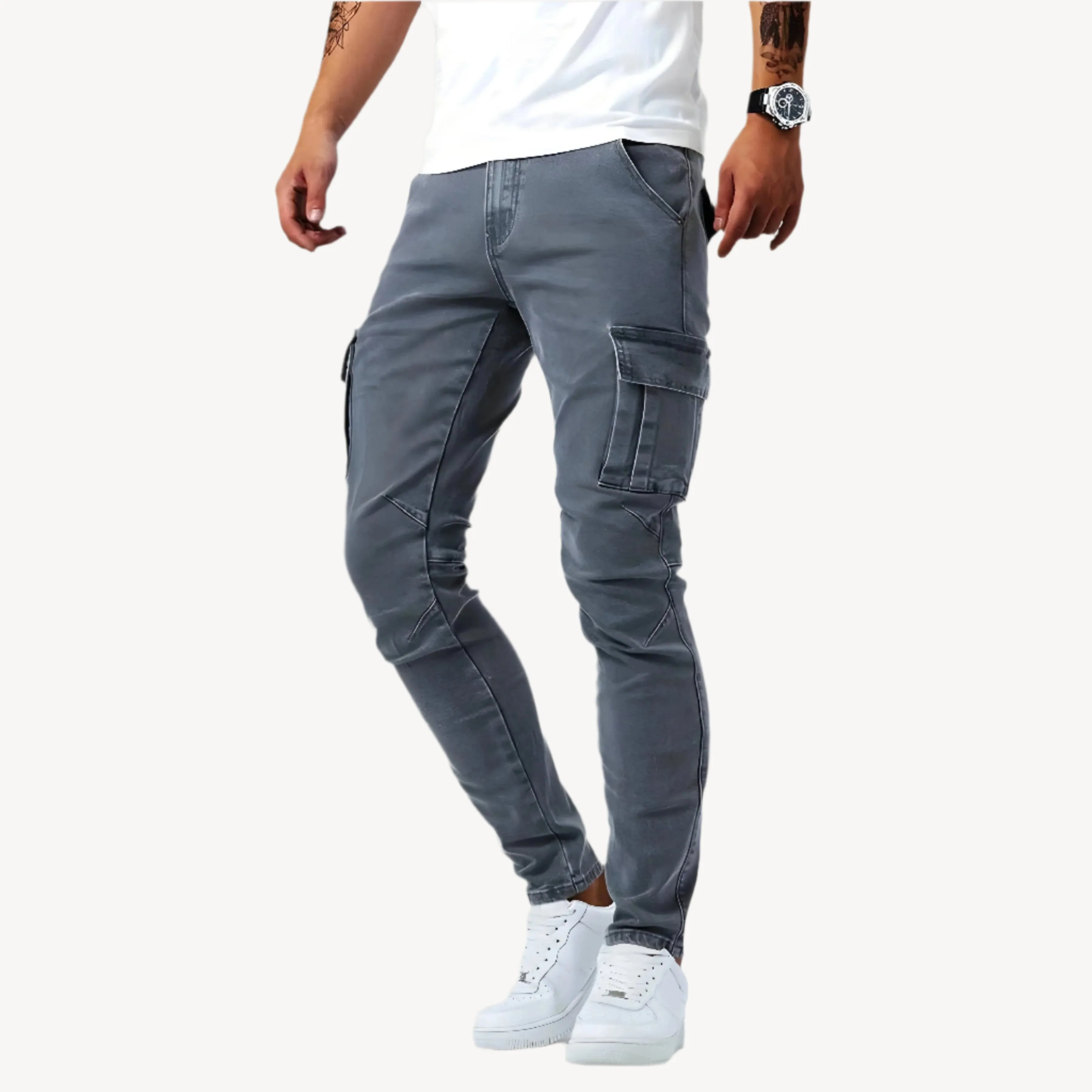 Connor™ | Denim Cargo Pants