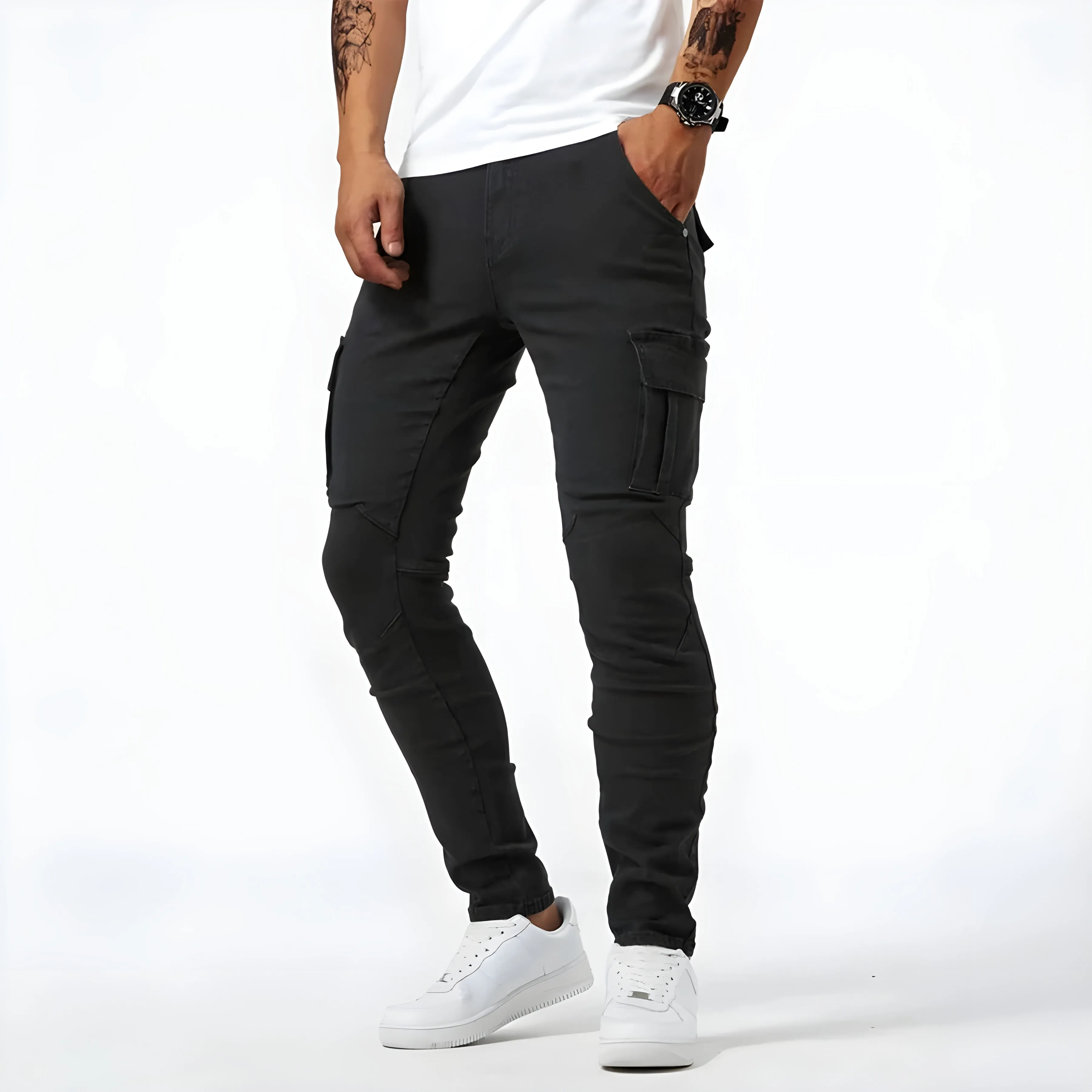 Connor™ | Denim Cargo Pants