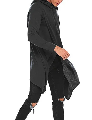 COOFANDY Men's Hooded Poncho Cape